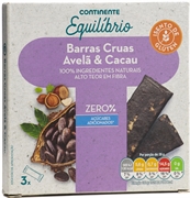 CONTINENTE EQUILIBRIO BARRAS CRUAS AVELÃ & CACAU CONTINENTE EQUILIBRIO BARRAS CRUAS AVELÃ & CACAU