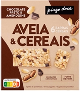 PINGO DOCE AVEIA & CEREAIS CHOCOLATE PRETO & AMENDOINS PINGO DOCE AVEIA & CEREAIS CHOCOLATE PRETO & AMENDOINS