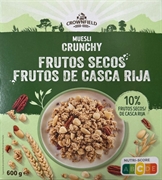 CROWNFIELD (LIDL) MUESLI CRUNCHY FRUTOS SECOS. FRUTOS DE CASCA RIJA