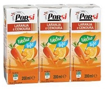 PORSI NÉCTAR DE LARANJA E CENOURA LIGHT