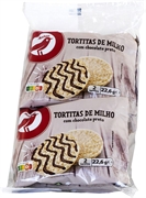 AUCHAN Tortitas de milho com chocolate preto
