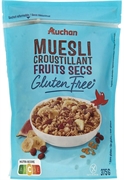 AUCHAN MUESLI CROUSTILLANT FRUITS SECS GLUTEN FREE