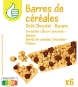 AUCHAN BARRES DE CÉRÉALES CHOCOLAT - BANANE