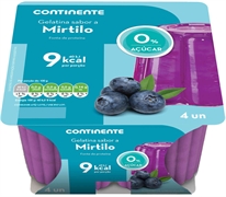 CONTINENTE Gelatina sabor a Mirtilo 0% Açúcar