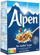 ALPEN SWISS STYLE MUESLI NO ADDED SUGAR